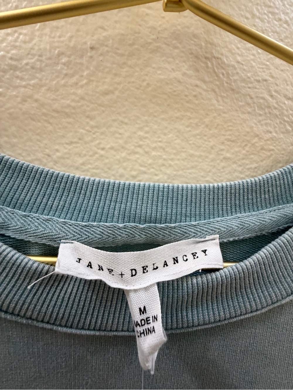 Jane and Delancey Sage Green Eyelet Sleeve Short Sleeve Tee - Picture 3 of 4